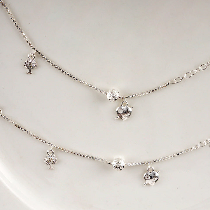 Sparkle Heart Anklets