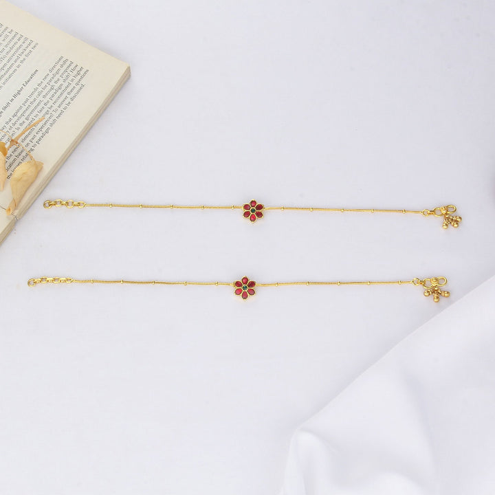 Tharsha Kundan Anklet
