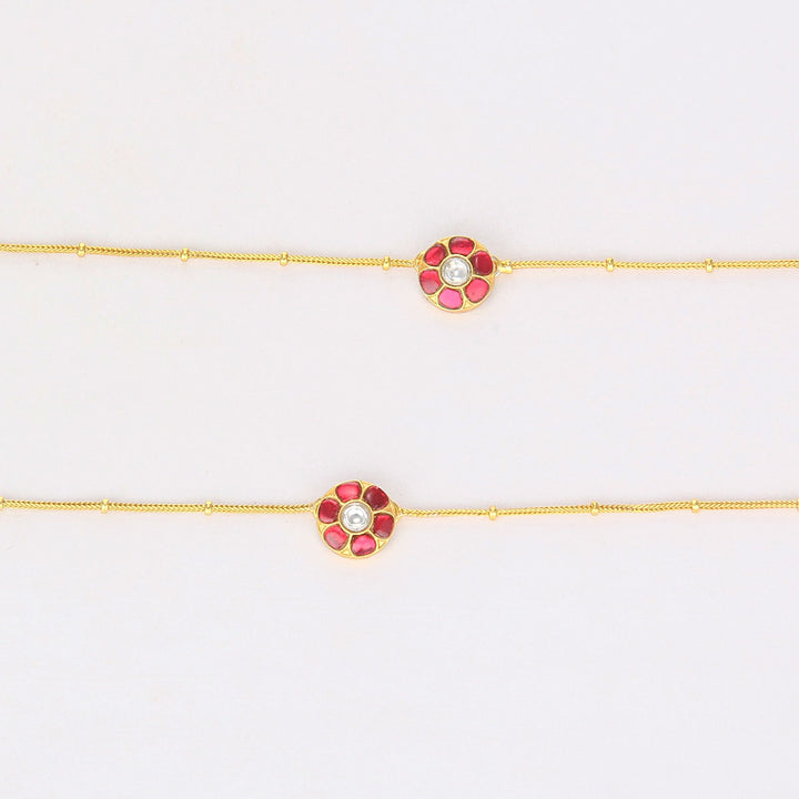 Abiya Kundan Anklet