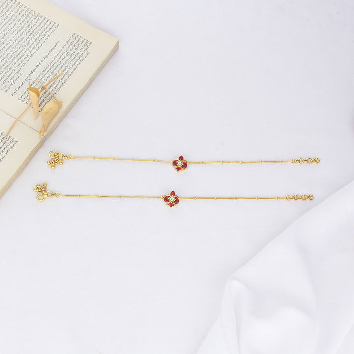 Aagashthiya  Kundan Anklet