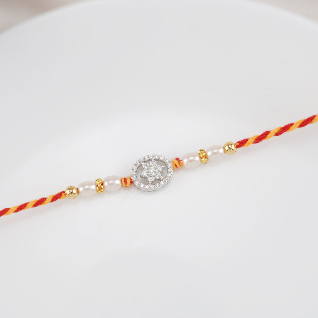 Precious Silver Rakhi