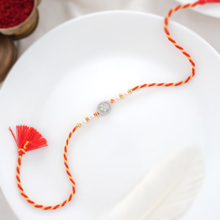 Precious Silver Rakhi