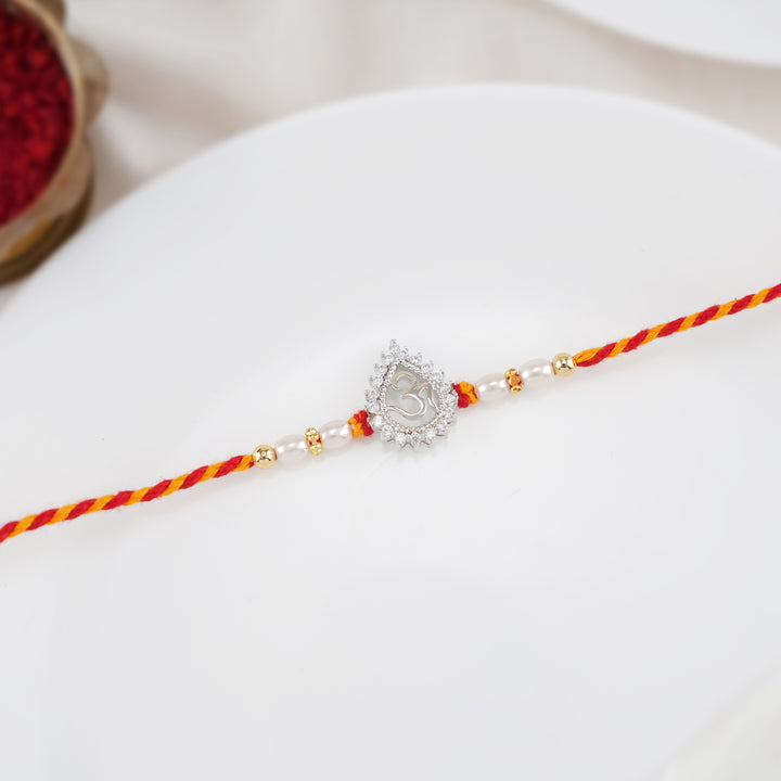Sparkling Silver Rakhi