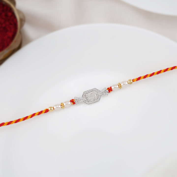 Aspecious Silver Rakhi