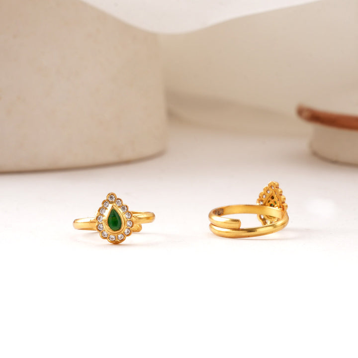 Shine Green Toe Ring