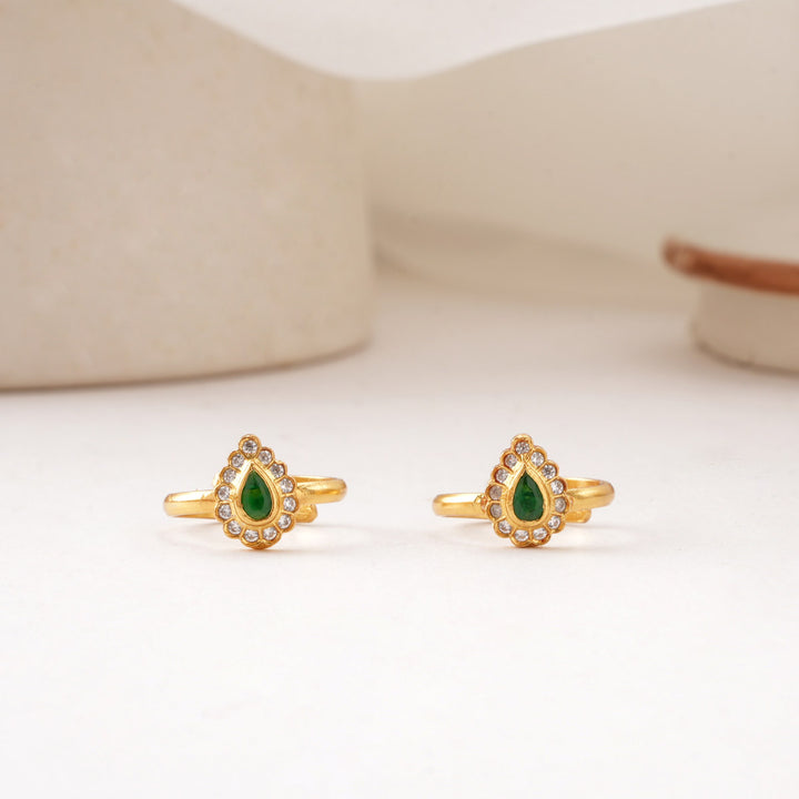 Shine Green Toe Ring