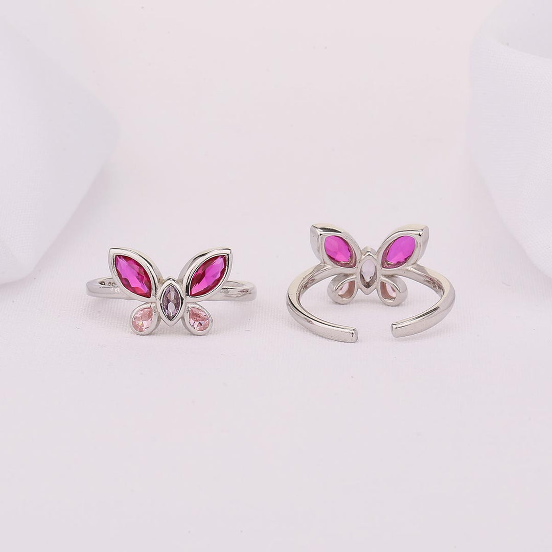 Pretty Pink Toe Ring