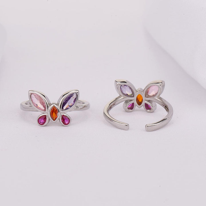 Multi Butterfly Toe Ring