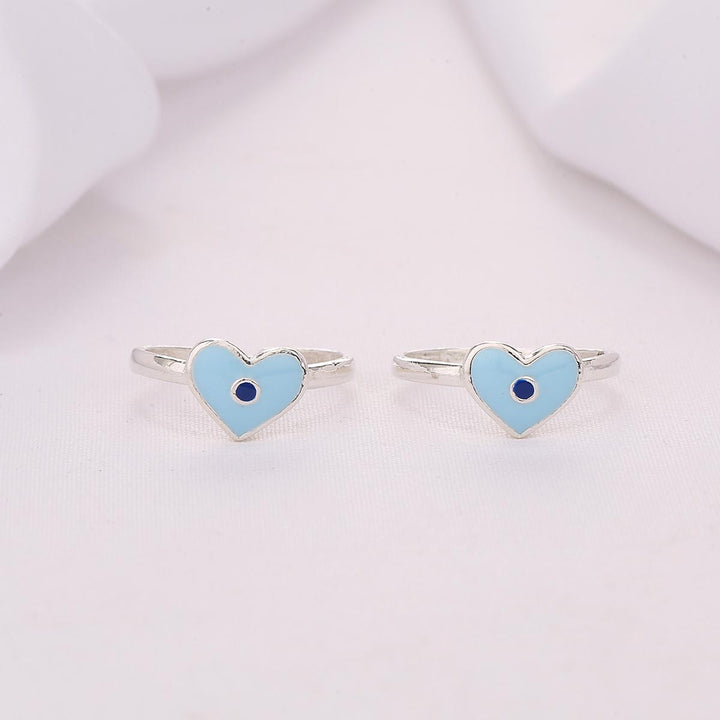 Blue Heart Toe Ring