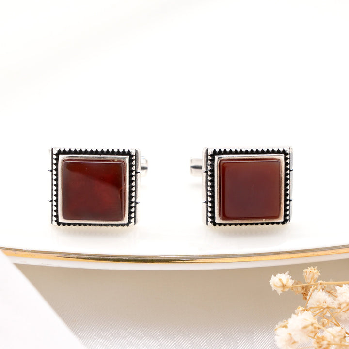 Square brown Cufflinks