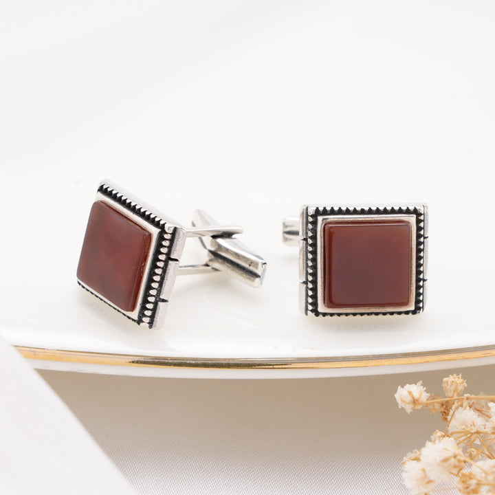 Square brown Cufflinks