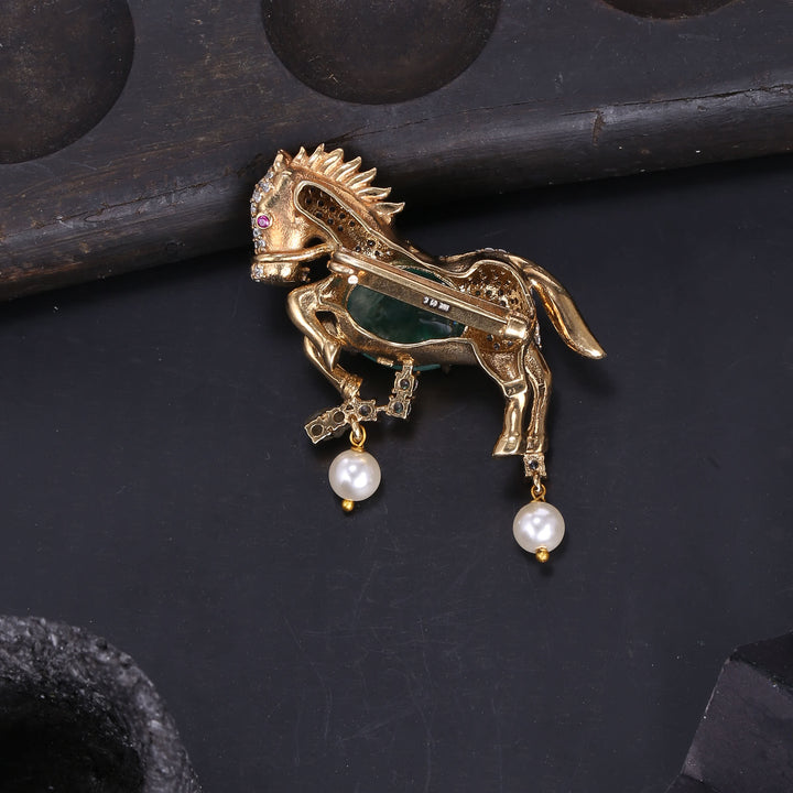 Horse Designed Brooch Pin