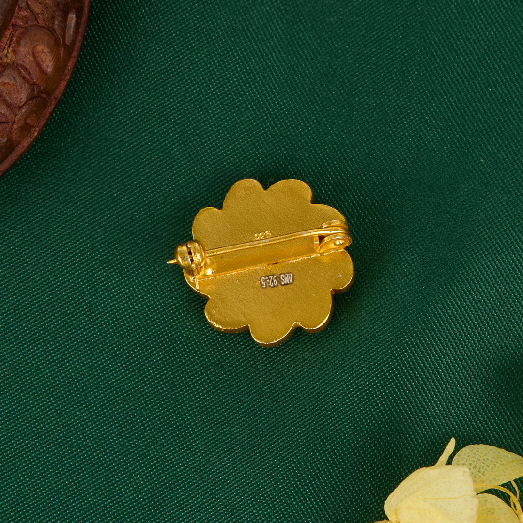 Floral Kundan Saree Pin