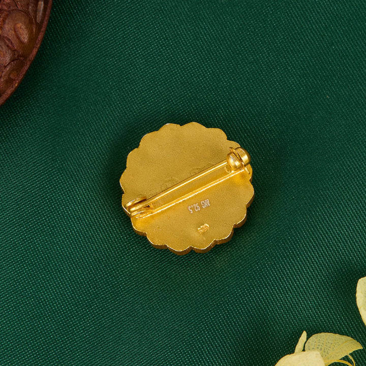 Heart Kundan Saree Pin