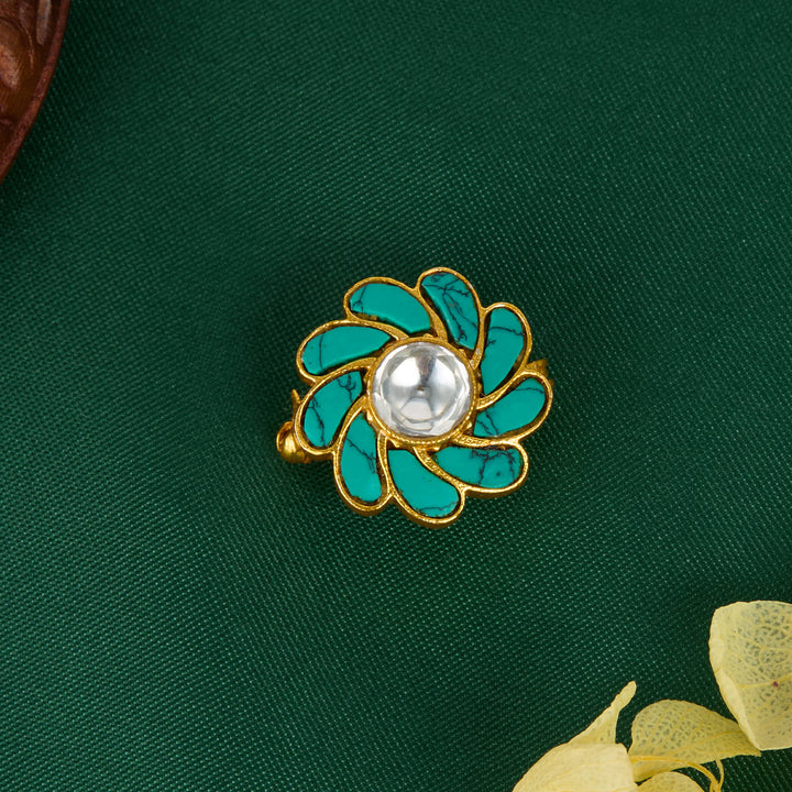 Unique Kundan Saree Pin