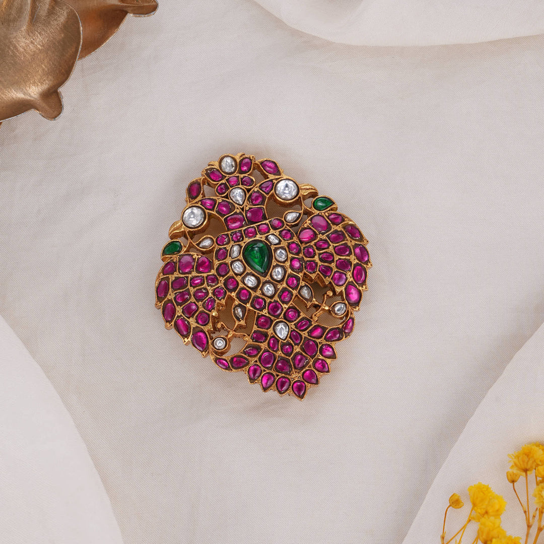 Traditional Kundan Brooch Pin