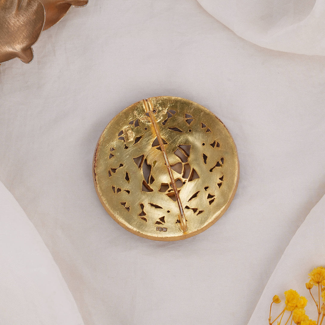Yajitha Kundan Brooch Pin