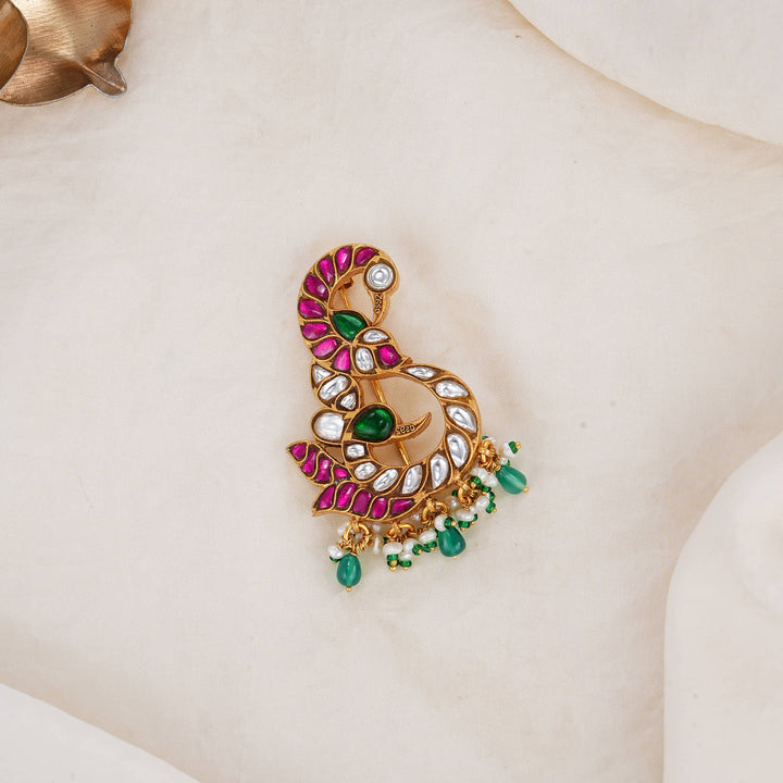 Trendy Kundan Brooch Pin