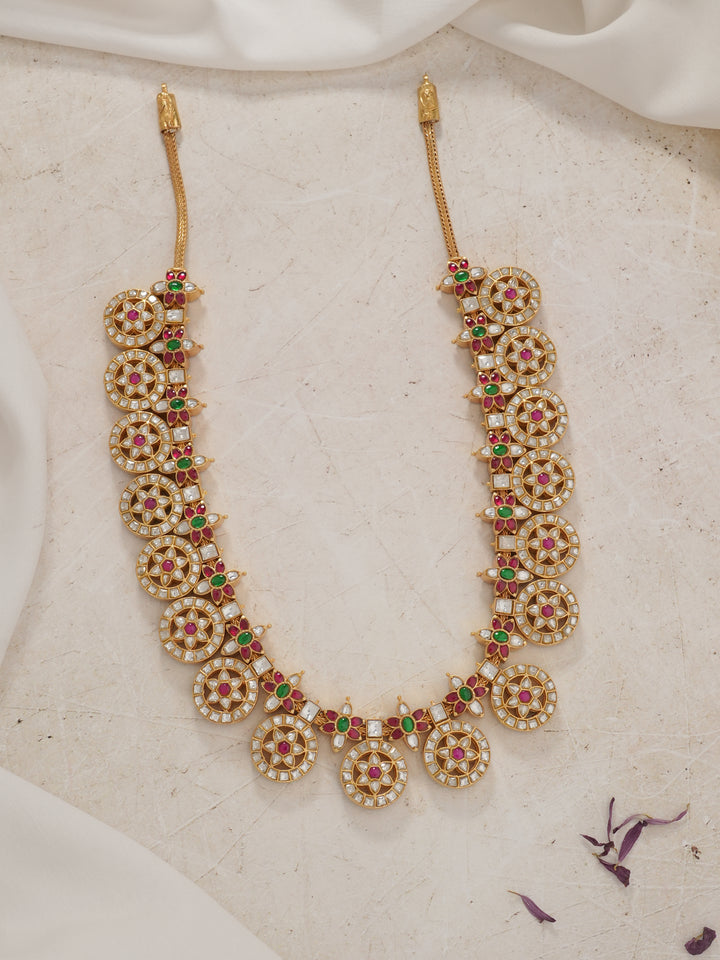 Vithusha Reversible Kundan Short Necklace