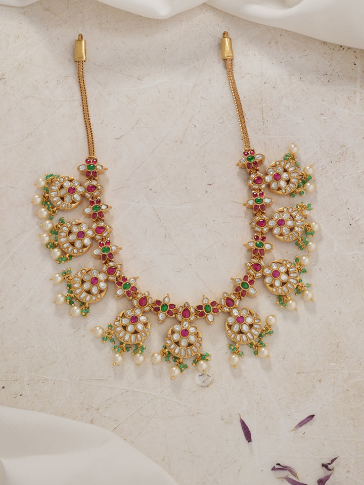 Prathisha Reversible Kundan Short Necklace
