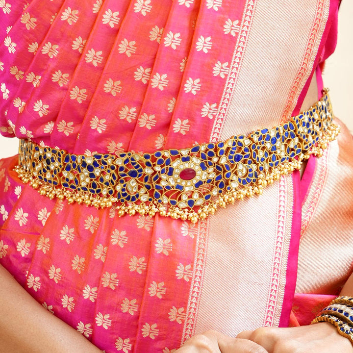 Bridal Look Kundan Oddiyanam