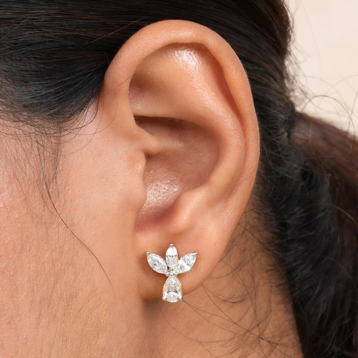 Lotus Mangalsutra Chain With Earrings