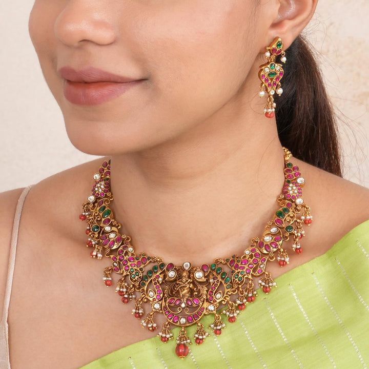 Lord Narasimha Dev Short Necklace