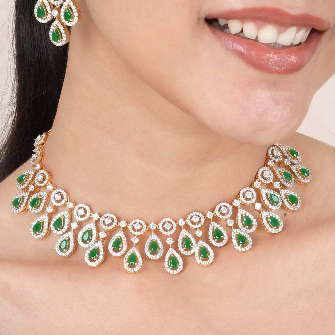 Lisiya Diamond Design Necklace Set