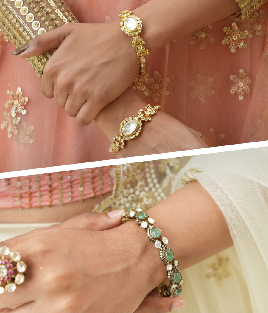 Gold Plated Silver Bangles Online1