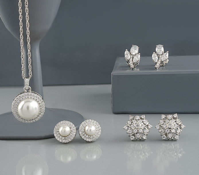 92.5 Gold Plated Indian Silver Jewellery Online - The