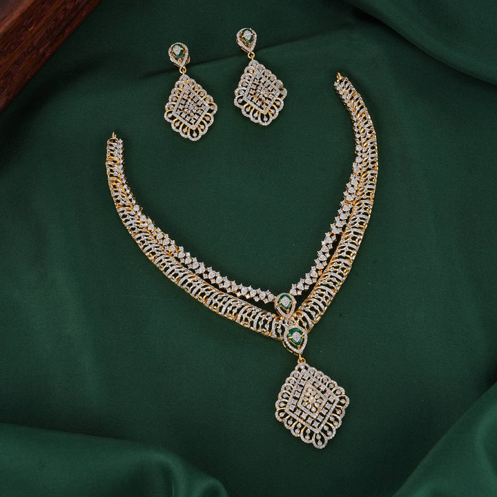 Vershikaa  Diamond Design Necklace Set - AMS-102-18225