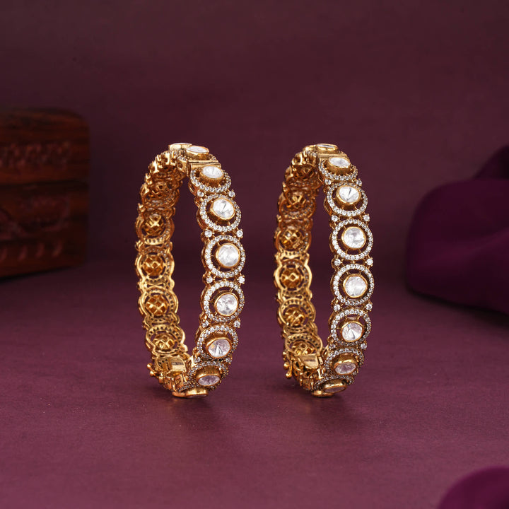 Vedhikaa Moissanite Pair Bangles - AMS-107-3721-2.6"