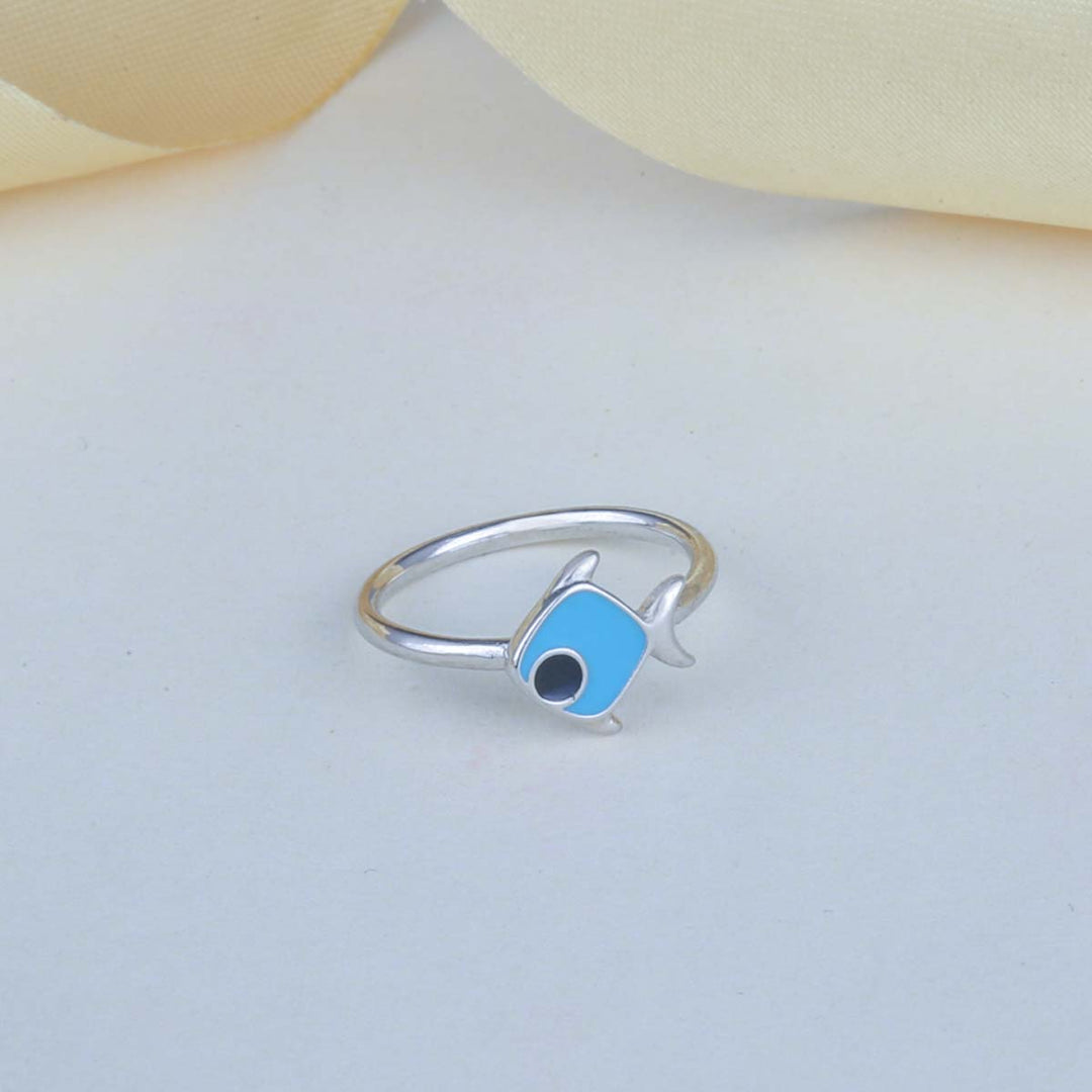 Blue Fish Baby Ring