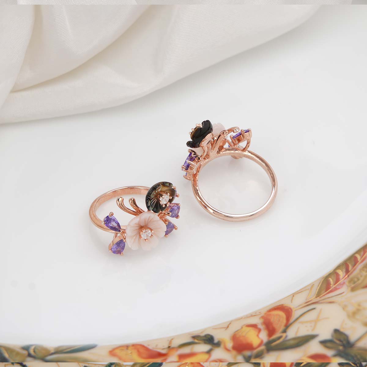 ELFINDEA Ring Initial Heart Ladies Gift Jewelry Girls Wedding Rings White 8  - Walmart.com