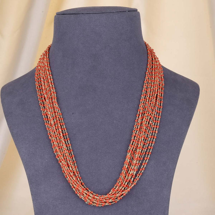Shahi Coral Long Necklace