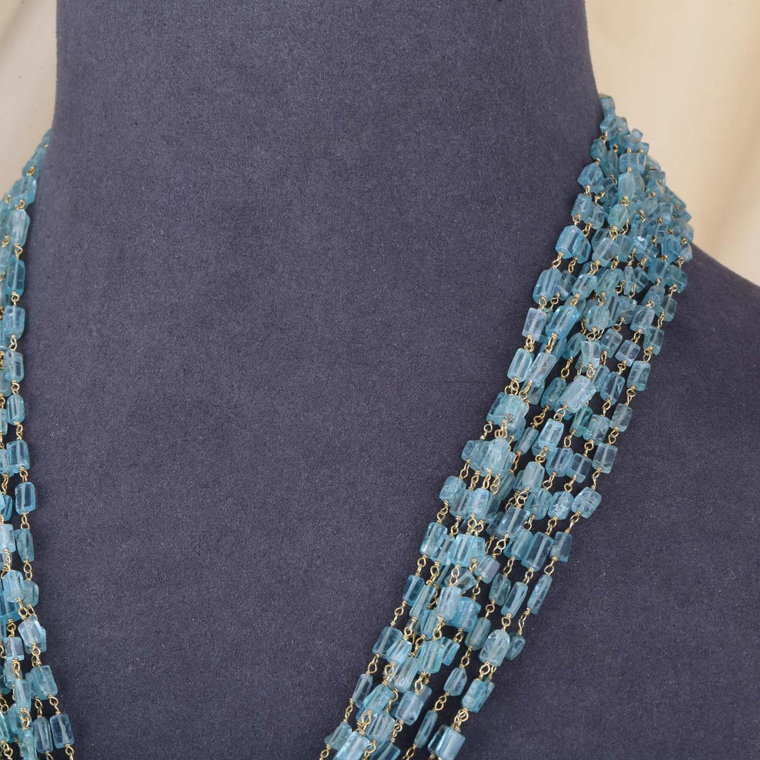 Blue Charming Beads Necklace