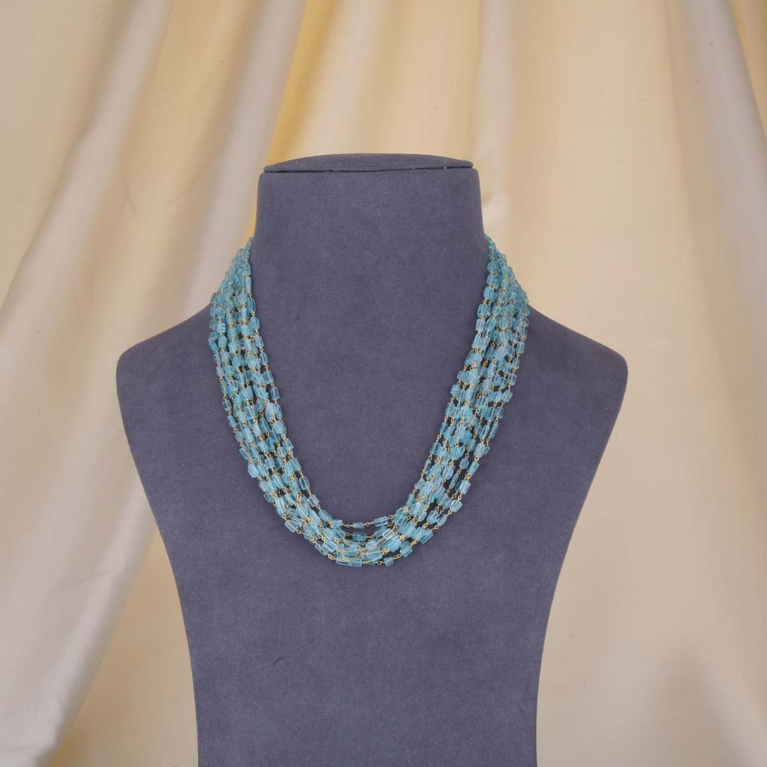 Blue Charming Beads Necklace by The Amethyst Store