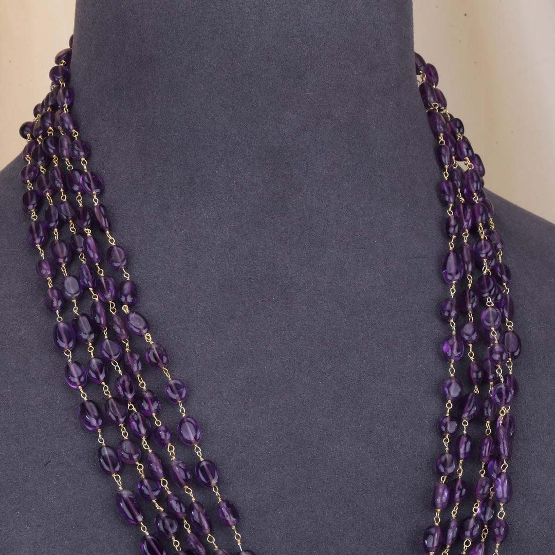 Chloe Amethyst Beads Necklace