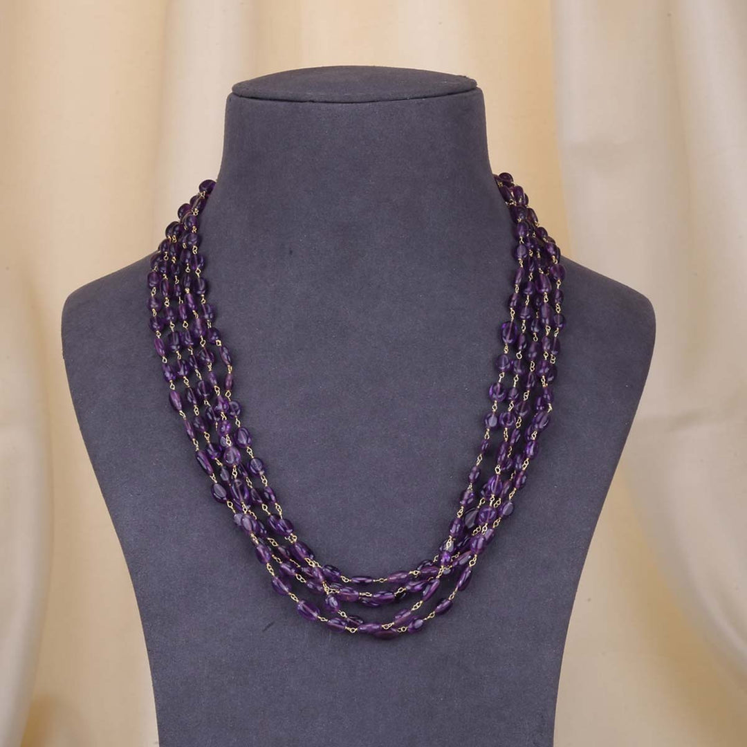 Chloe Amethyst Beads Necklace