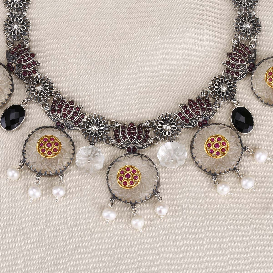 Zarin Oxidised Necklace Set