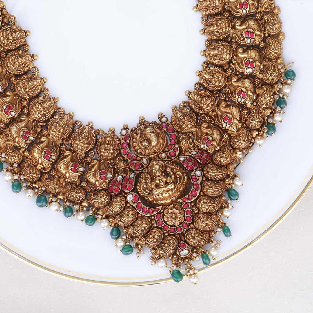 Antique Necklace Long Haram Designs In Malabar Gold Malabar Gold