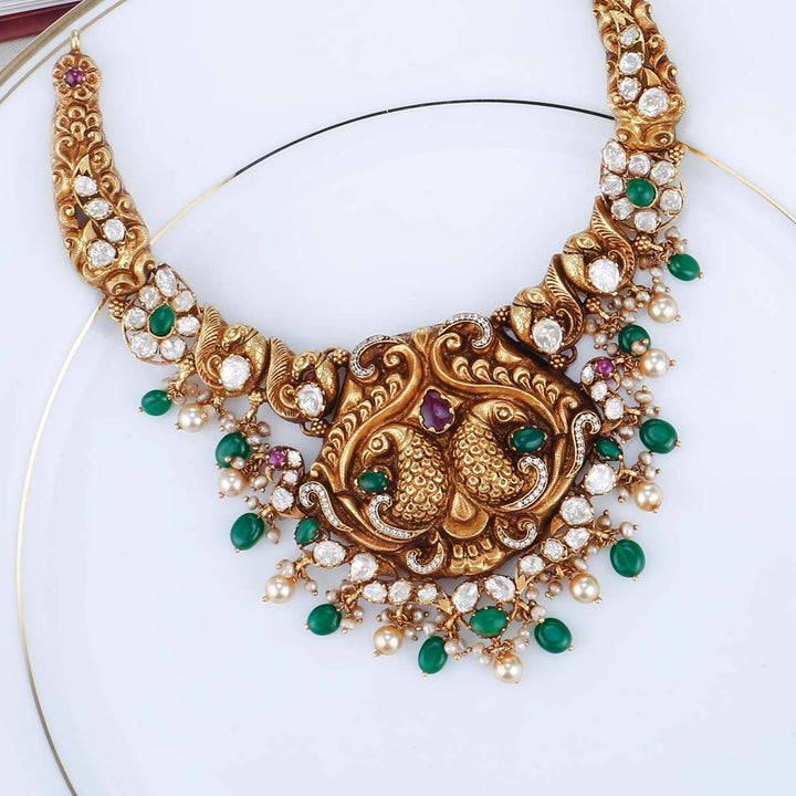 Pricilla Deep Nagas Moissanite Necklace
