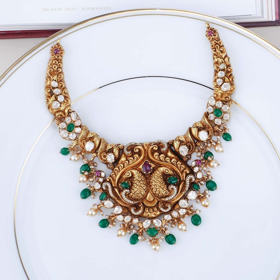 Pricilla Deep Nagas Moissanite Necklace