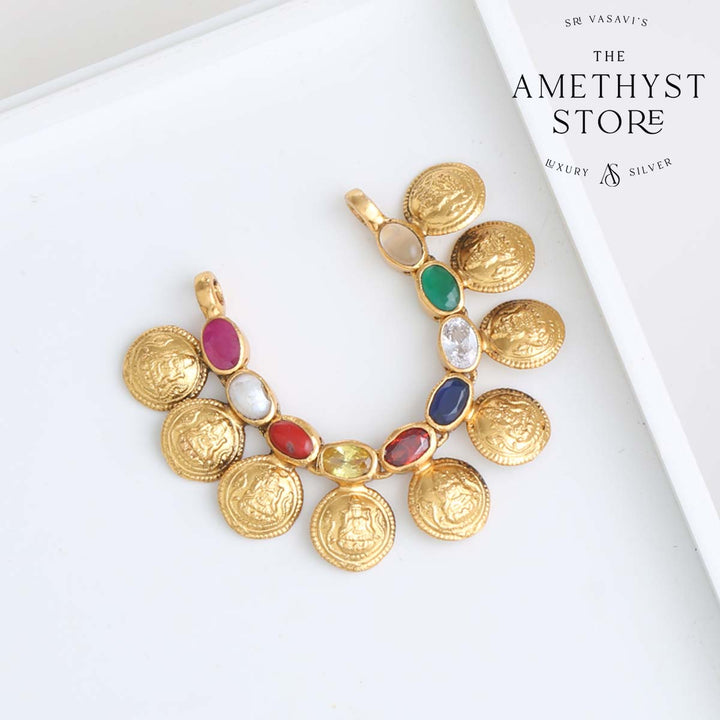 Navarathna kaasu Pendant