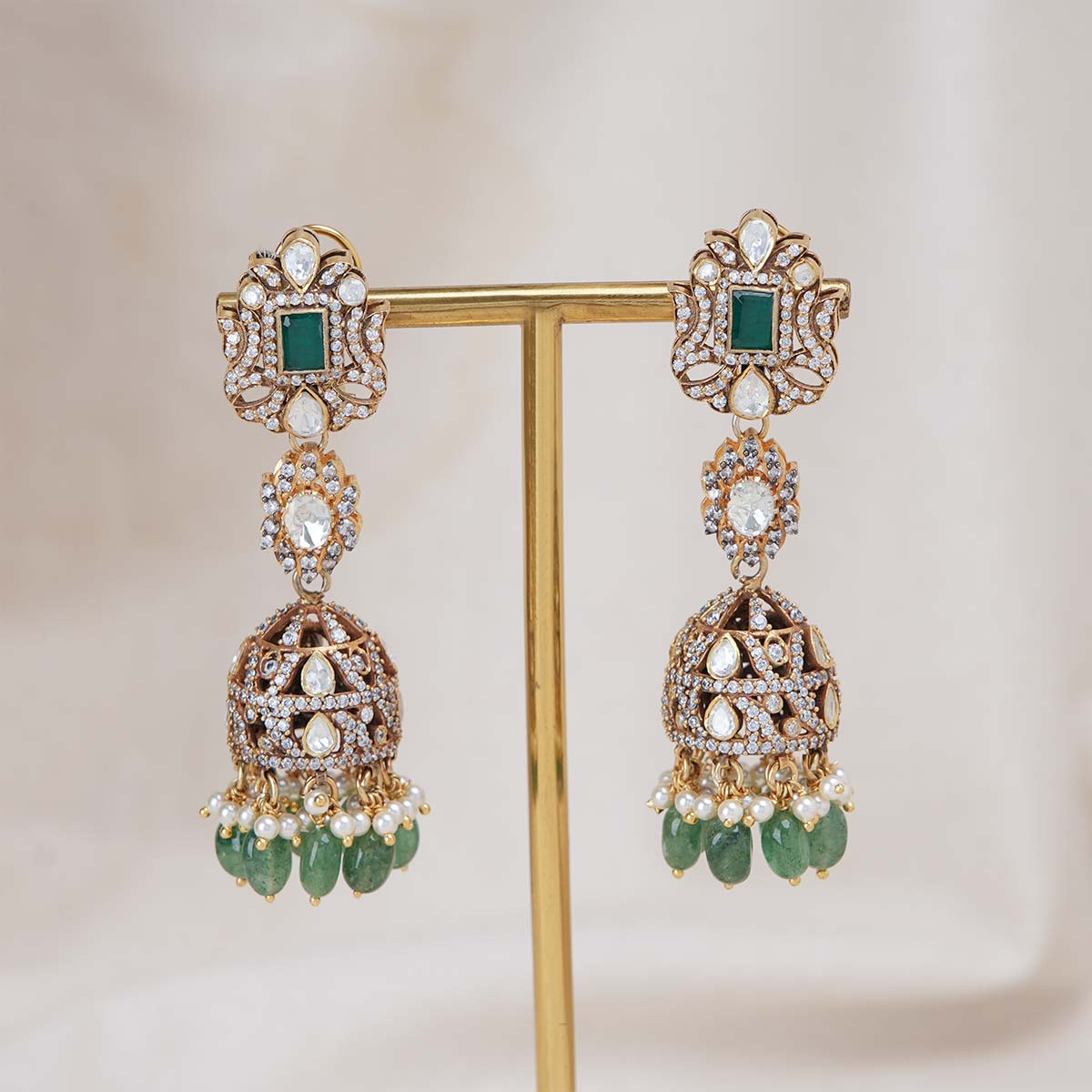 Buy online White Brass Jhumka Earring from Imitation Jewellery for Women by  Saraf Rs Jewellery for ₹3599 at 69% off | 2024 Limeroad.com