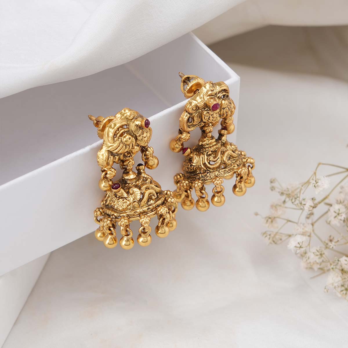 Buy Gold Drop Earrings Online - Drop Earring Design with Price