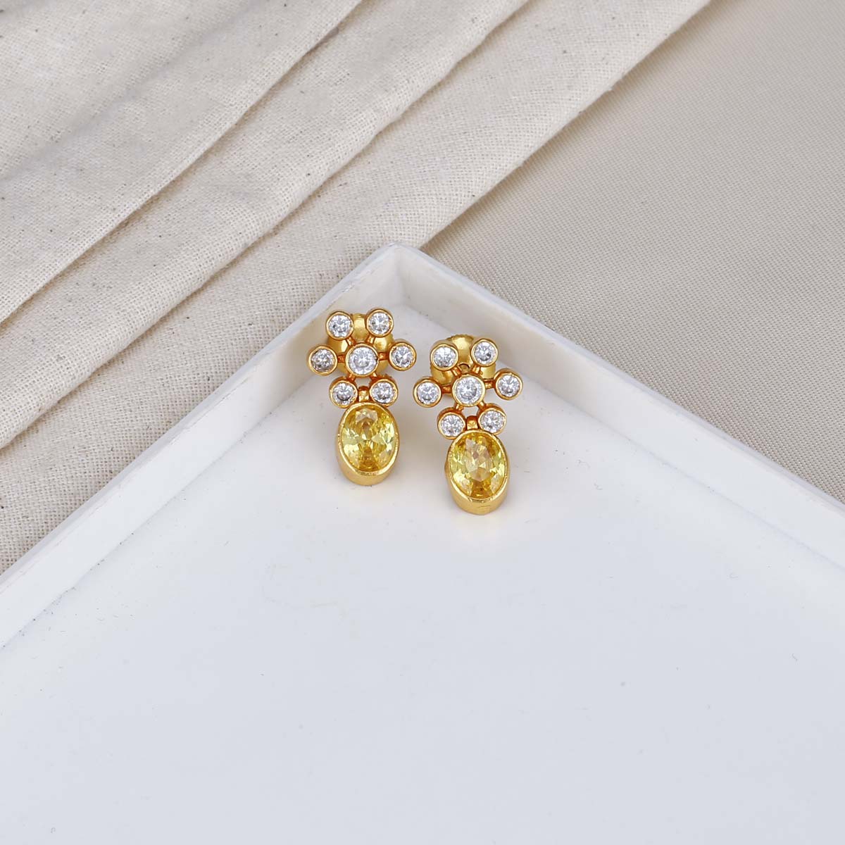 Butterscotch Amber Stud Earrings Made of Precious Baltic Amber.