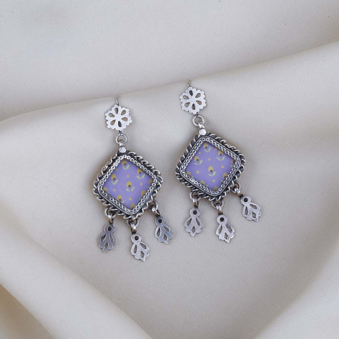 Purple Pichwai Earrings