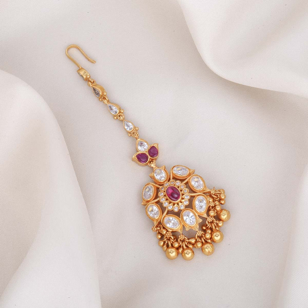 Buy Angana Stone Tikka Gold Plated Stone Manngtikka Online