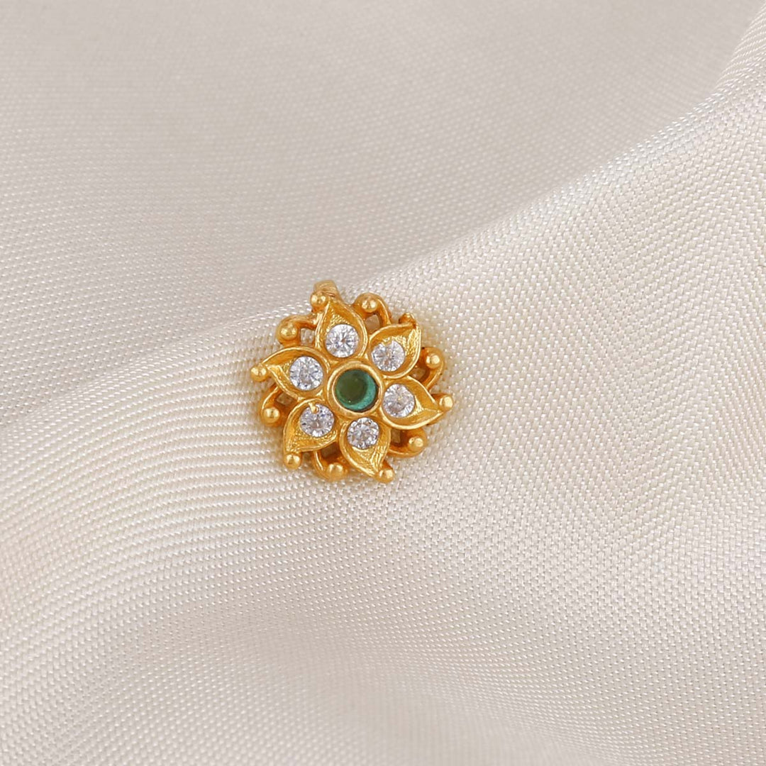 Buy Fariya Nose Pin Gold Plated Silver Nosepin Online – The